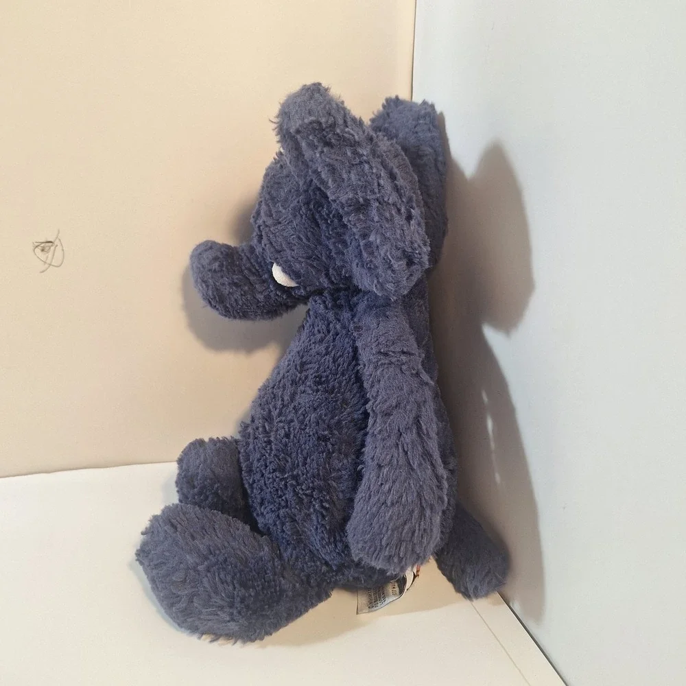 Jellycat Bashful Blue Elephant Retired Navy Blue White Tusk London‎ Toy 12